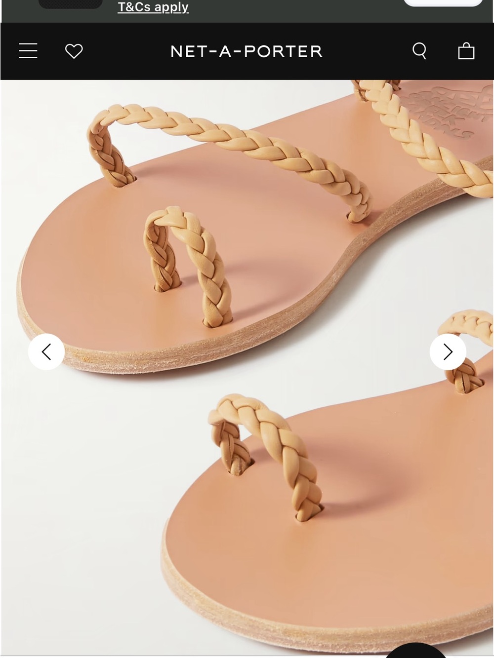 Ancient Greek Sandals Eleftheria Braided Leather Flat Sandals in Neutral Tan